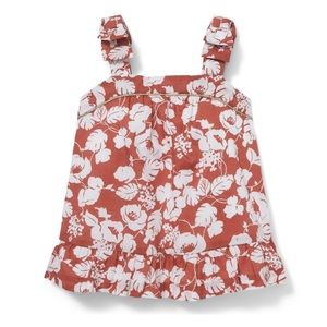 Bow Shoulder Floral Top